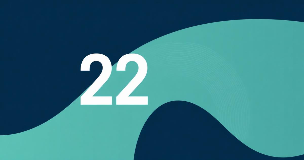 Composition graphique évoquant une courbe de croissance et des cercles concentriques, palette bleu marine et vert menthe.